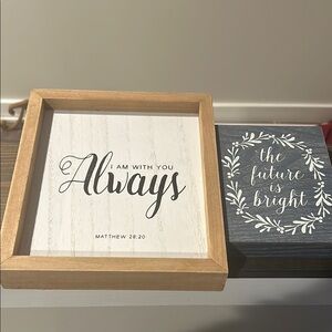 Inspirational Wooden Sign Set